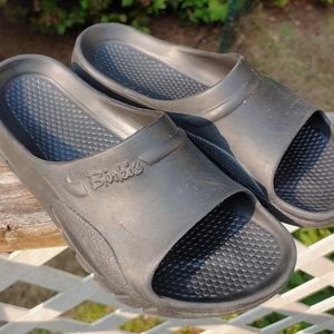 Birki's Black Rubber Slides